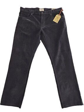 Weatherproof Vintage Corduroy Jeans Men's 38x30 Gray Straight Fit Stretch NEW